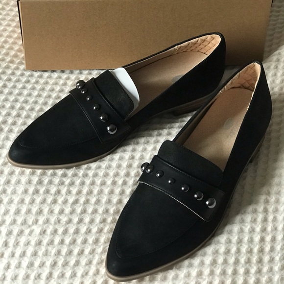 Dr. Scholl's Shoes - NWT Dr. Scholls Faxon Stud Black Loafers